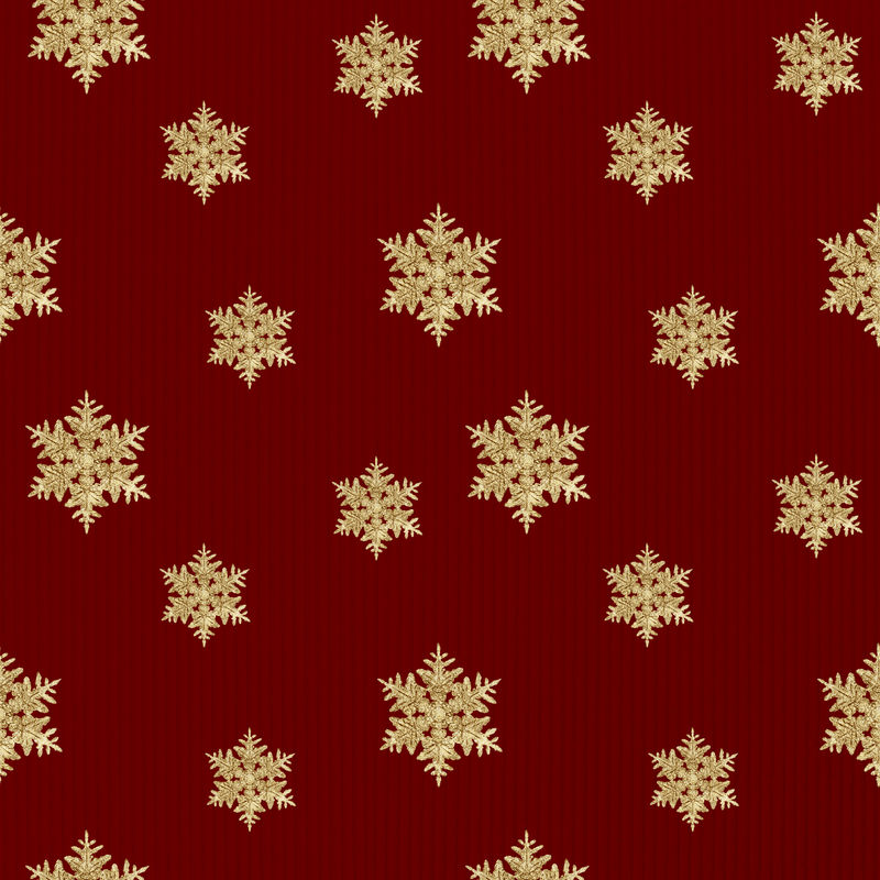 红色雪花新年psd无缝图案背景Wilson Bentley摄影混搭