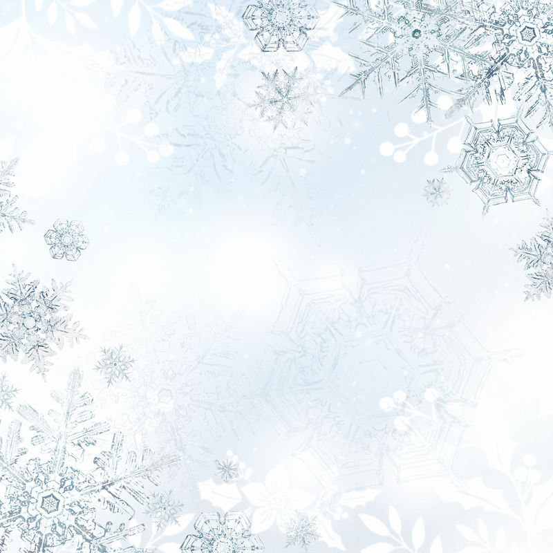 Season\u0026rsquo；的问候雪花相框Wilson Bentley的混合摄影