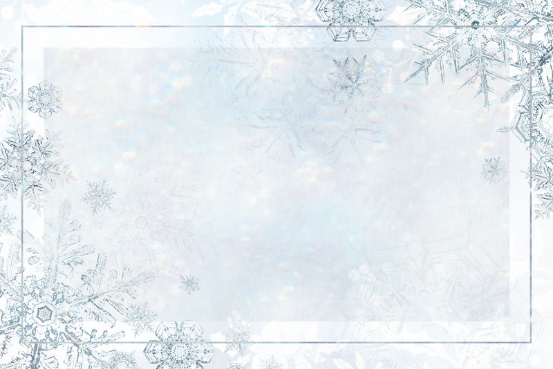 雪花季节\u0026rsquo;问候帧psdWilson Bentley的混合摄影