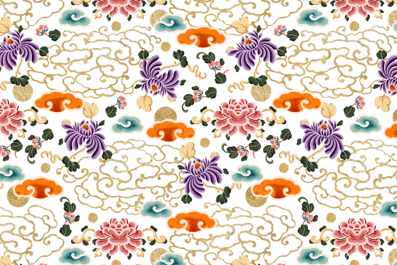 巴新中国传统艺术图案背景