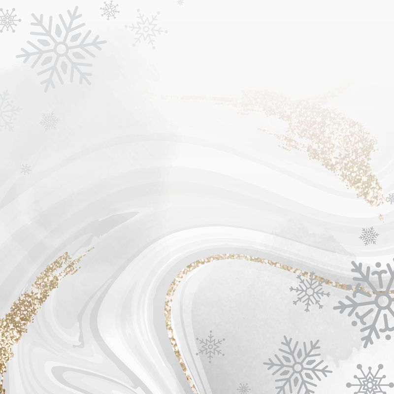 金色雪花社交广告模板载体