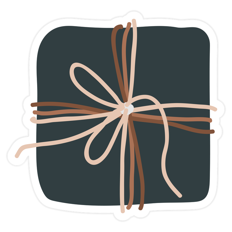 DIY礼品包装贴纸透明png