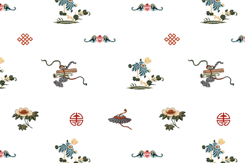巴新中国传统艺术图案背景