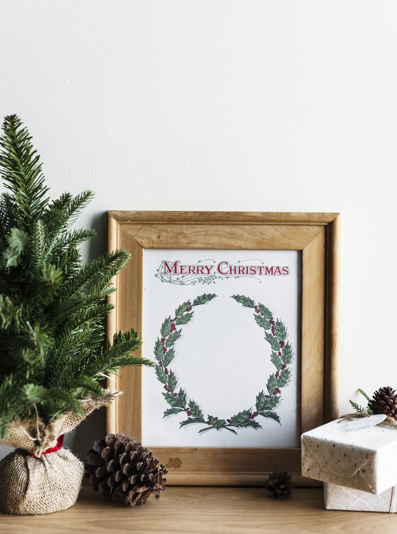 圣诞卡手绘照片