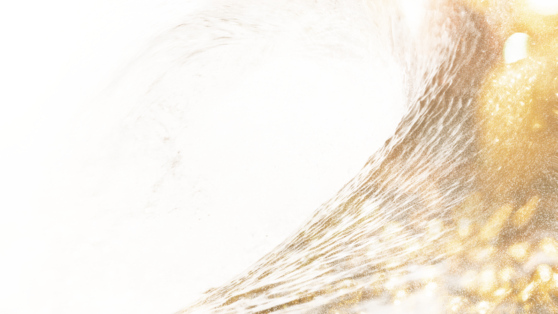 闪闪发光的金色波浪png横幅透明背景