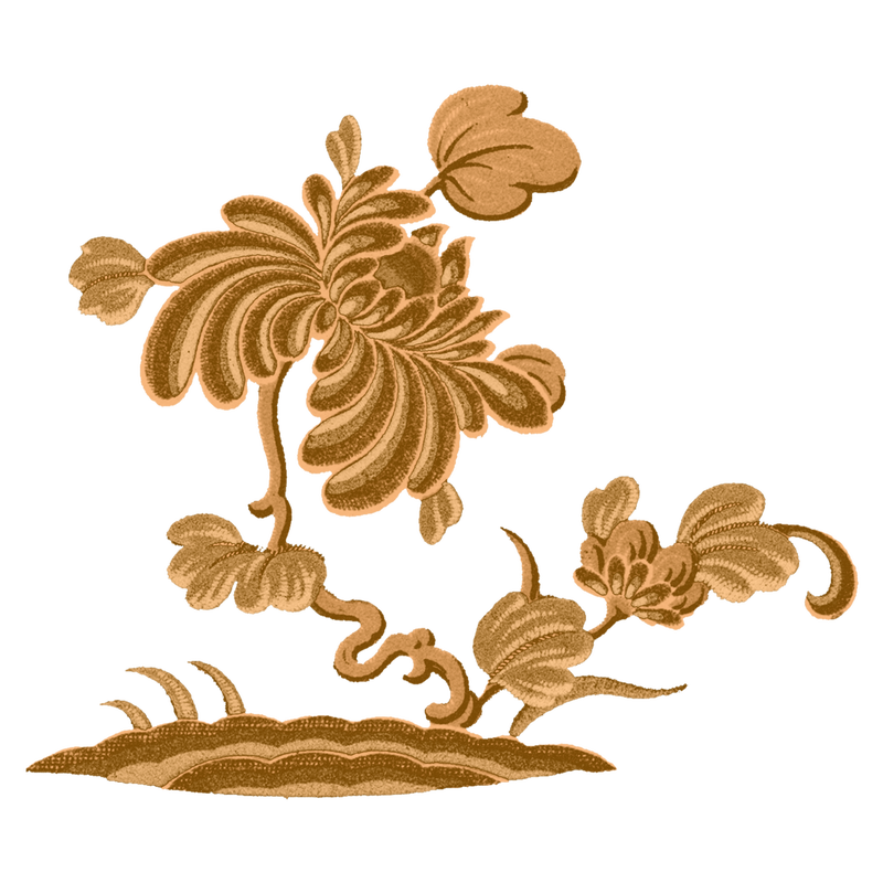 中国艺术png金贴纸装饰饰品