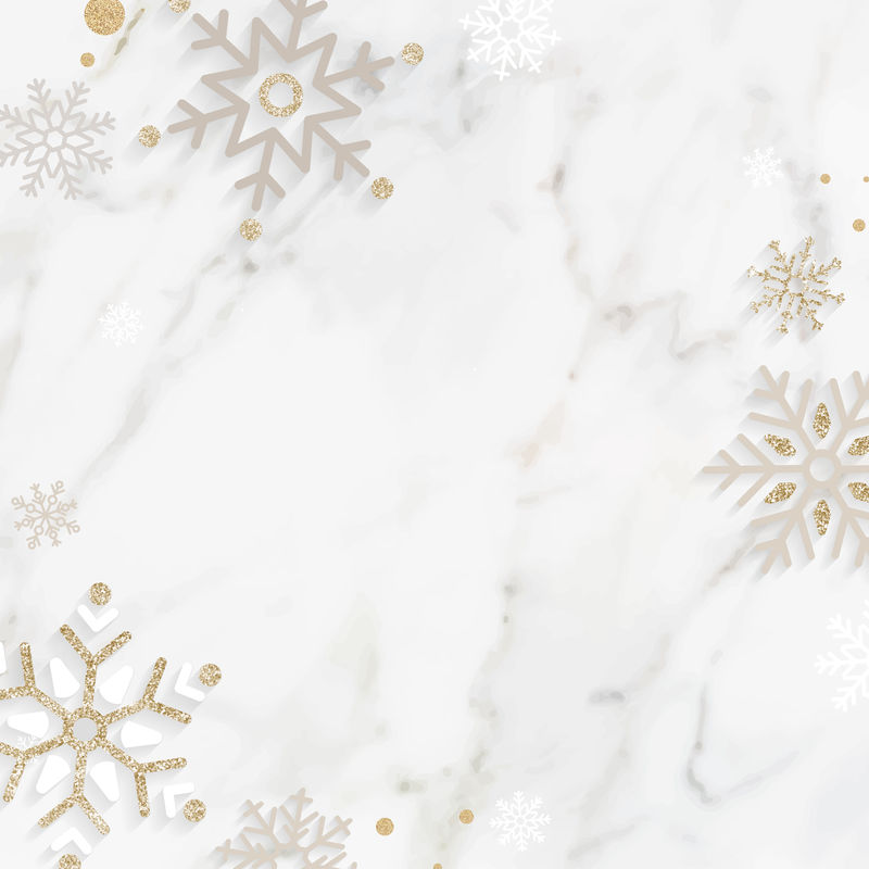 金色雪花社交广告模板载体