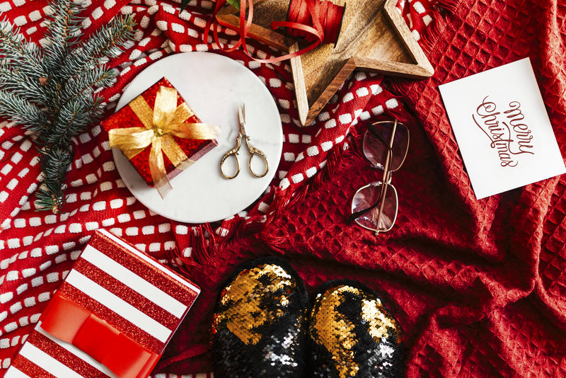 圣诞主题一品红礼品盒