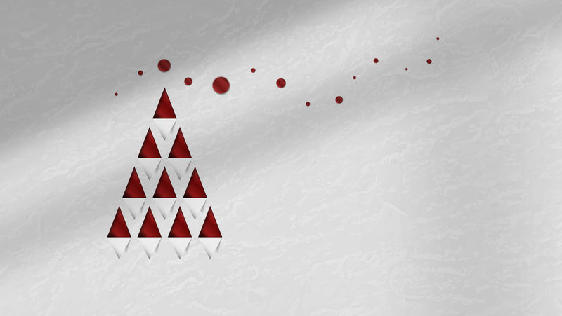 剪纸圣诞树设计向量