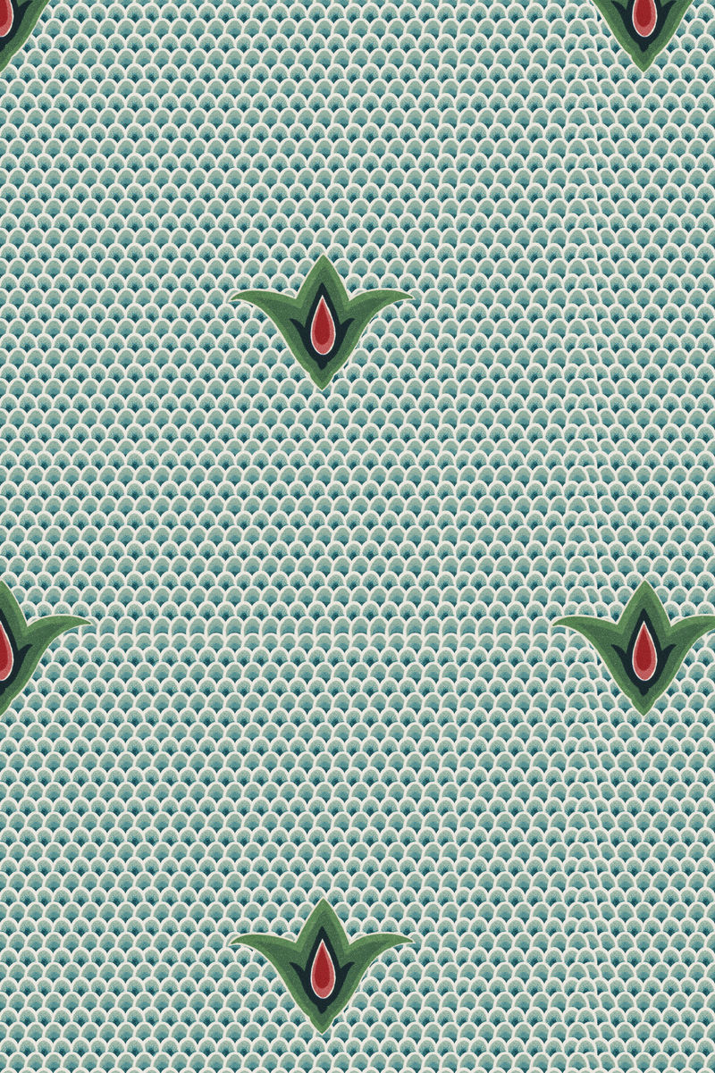 中国绿色传统图案背景