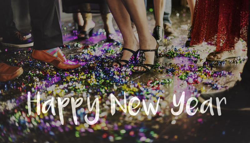 2017新年快乐庆祝问候概念