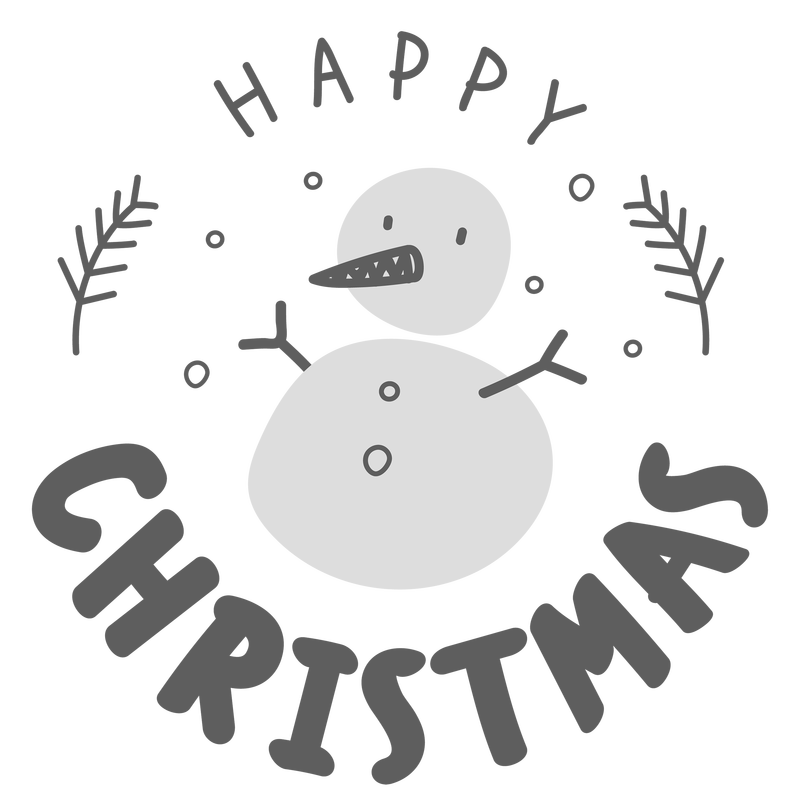 圣诞快乐png雪人节日问候贴纸