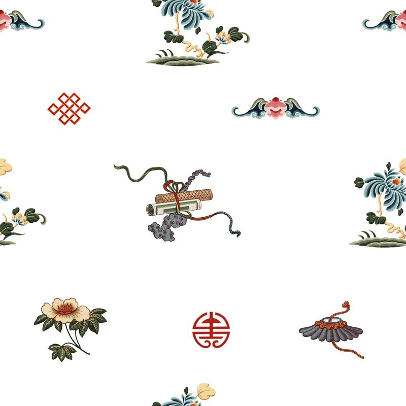 Png中国艺术图案透明无缝背景