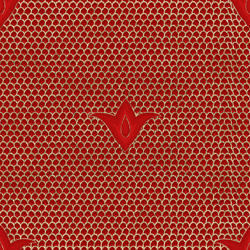 东方花图案红色中国背景