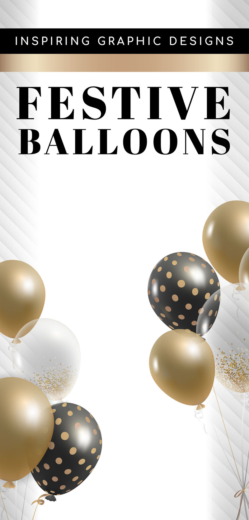 优雅气球框架设计矢量