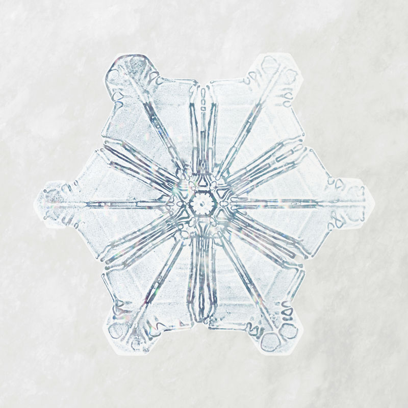 雪花圣诞饰品宏观摄影威尔森·本特利摄影混音