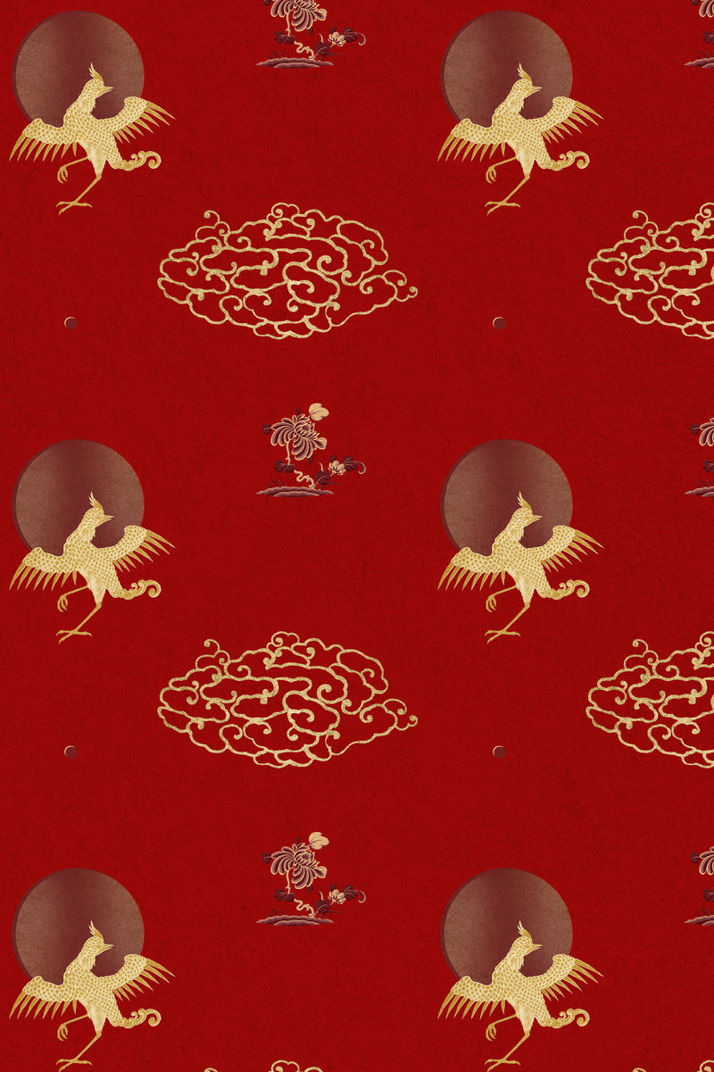 东方鸟图案红色中国背景素材 高清图片 摄影照片 寻图免费打包下载