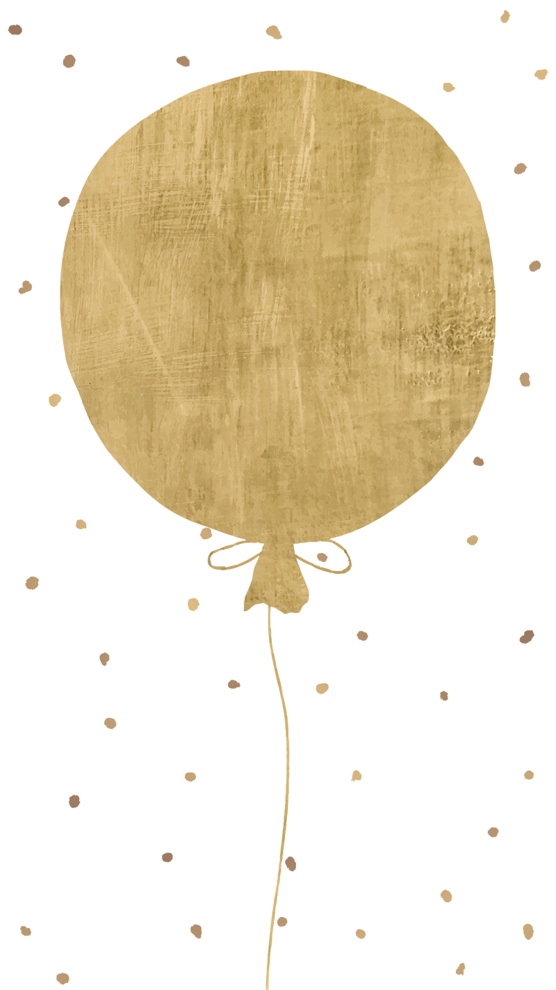 金色气球png节日透明背景