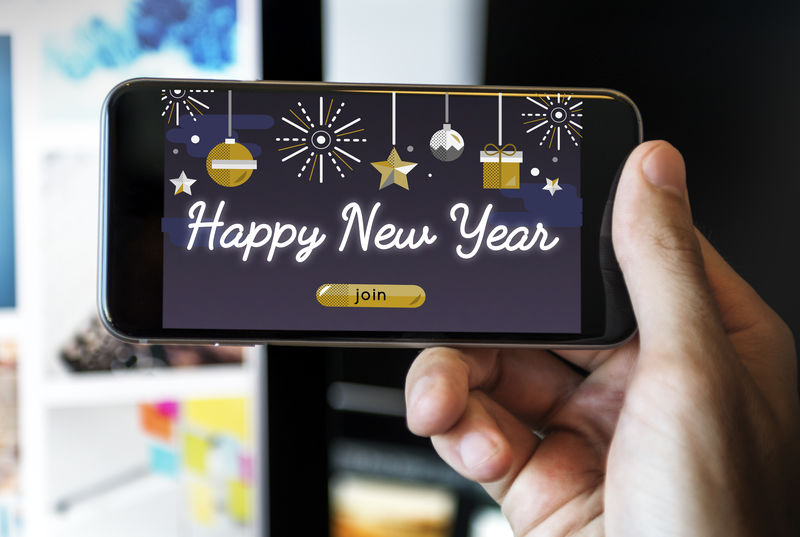 圣诞快乐新年快乐概念