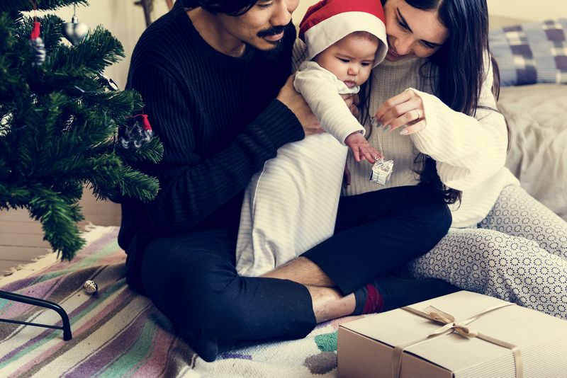 家庭圣诞聚会快乐品质时光相聚