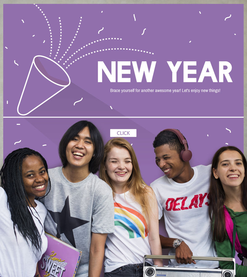 新年快乐庆祝概念