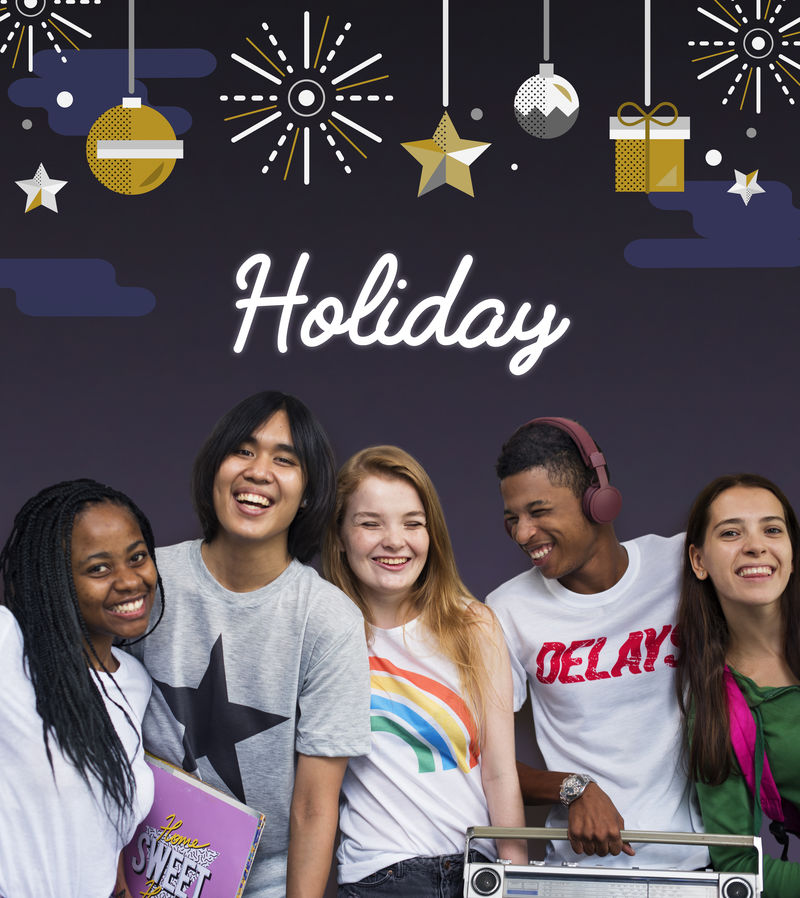 圣诞快乐新年快乐概念