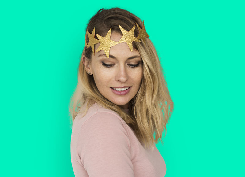 摄影棚拍摄人物肖像概念