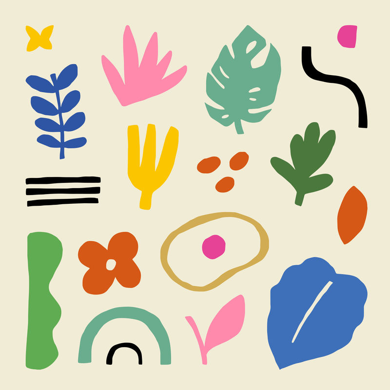 热带儿童设计元素vector