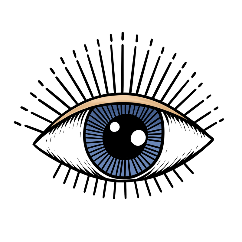 邪恶的眼睛贴纸覆盖设计元素