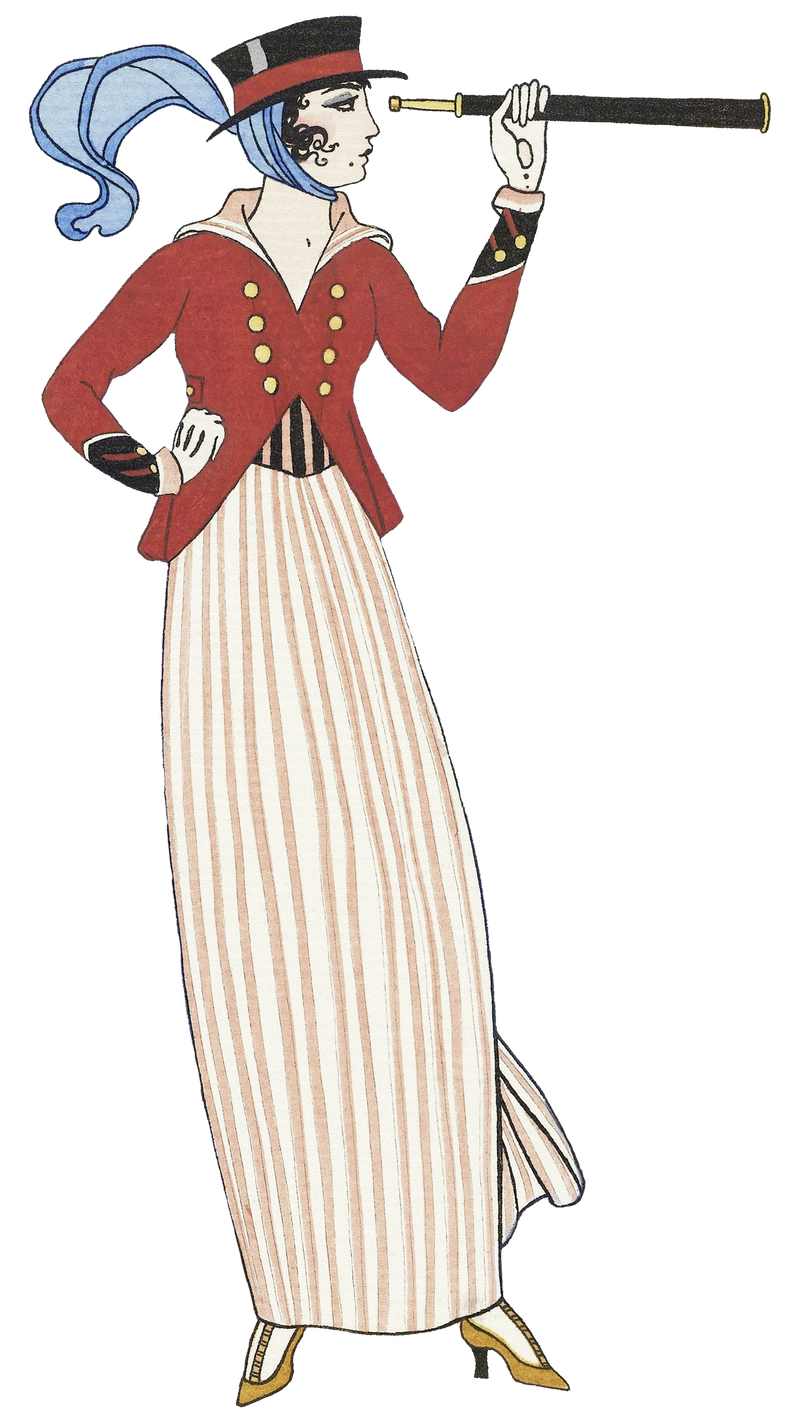 20世纪20年代女性\u0026#39；s时尚png由乔治·巴比尔的艺术作品混合而成