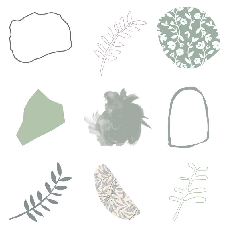 框架和花徽章设置透明png