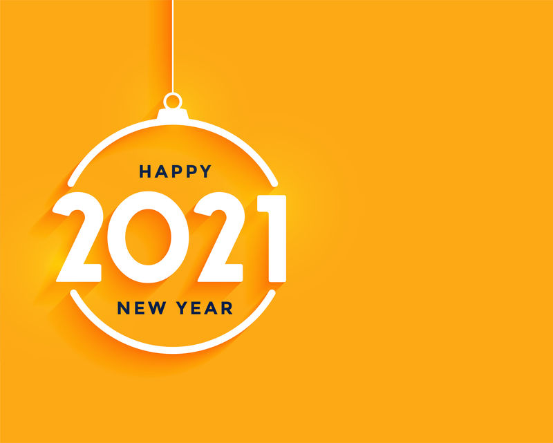 21年新年快乐亮黄色最小背景素材 高清图片 摄影照片 寻图免费打包下载
