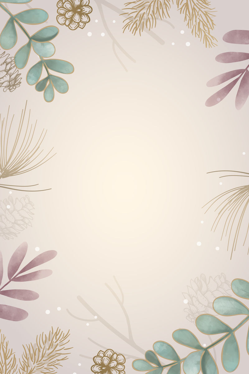 空白叶框架设计向量