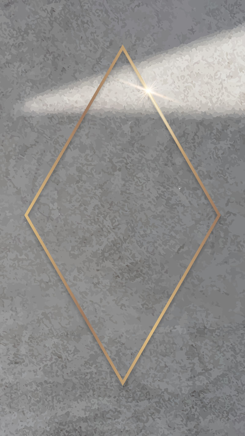 水泥背景矢量菱形金框