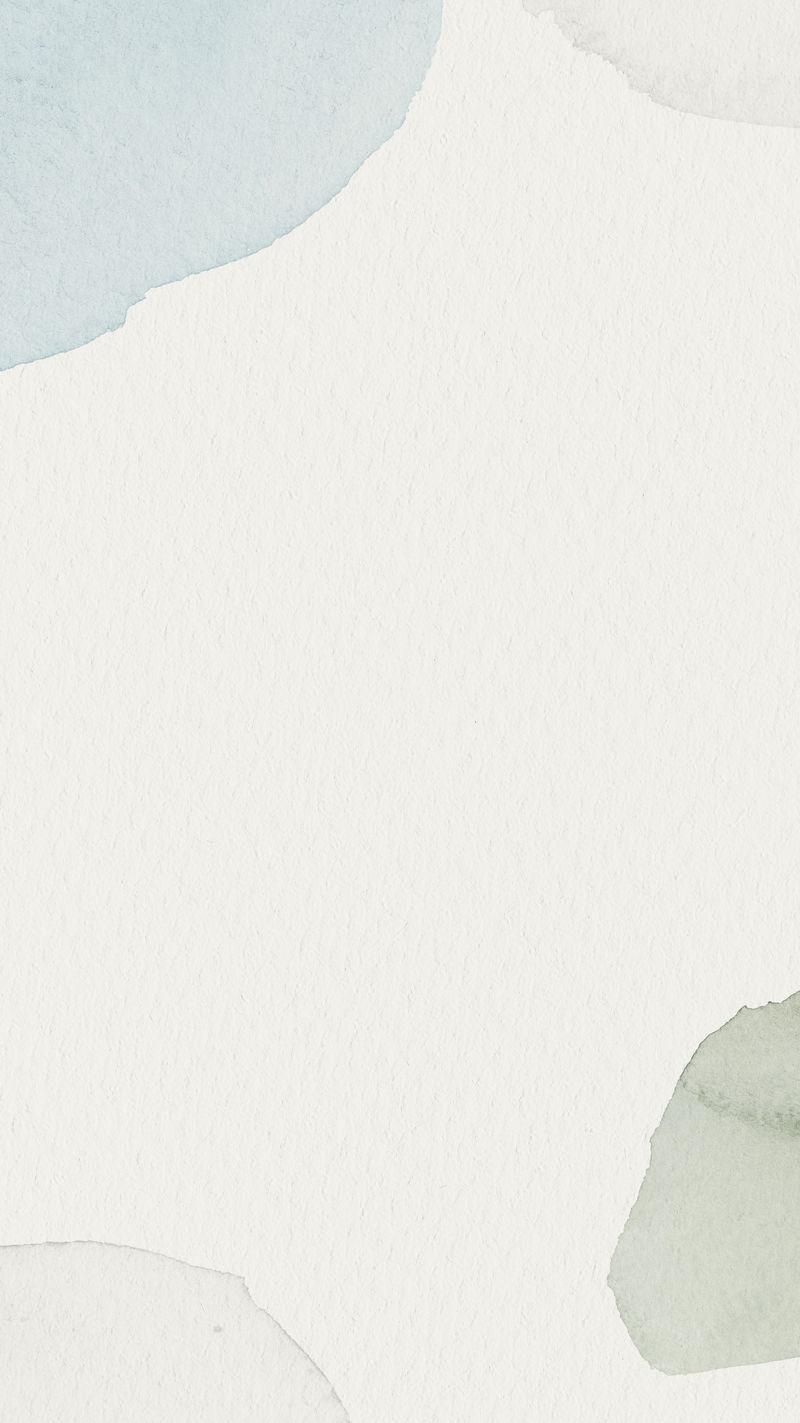 蓝绿水彩图案手机壁纸模板插图