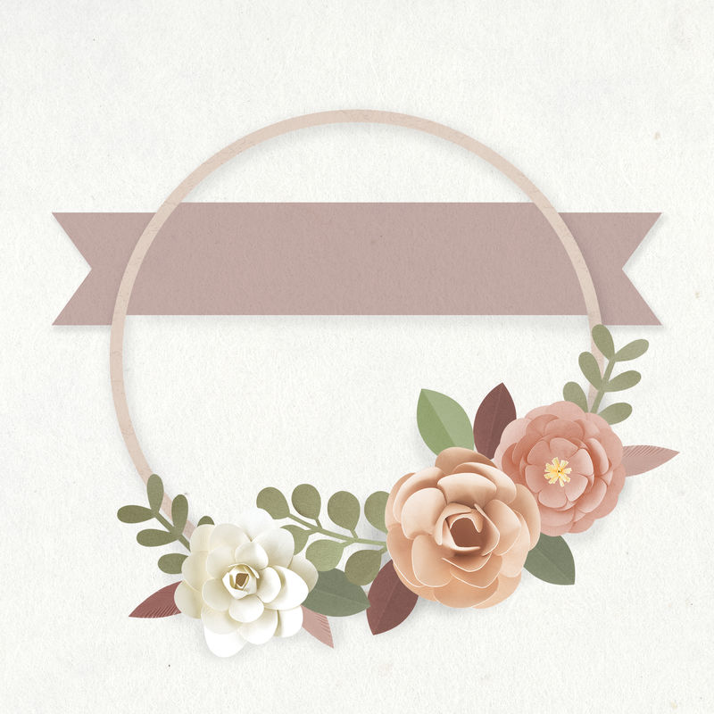 圆纸工艺花环载体