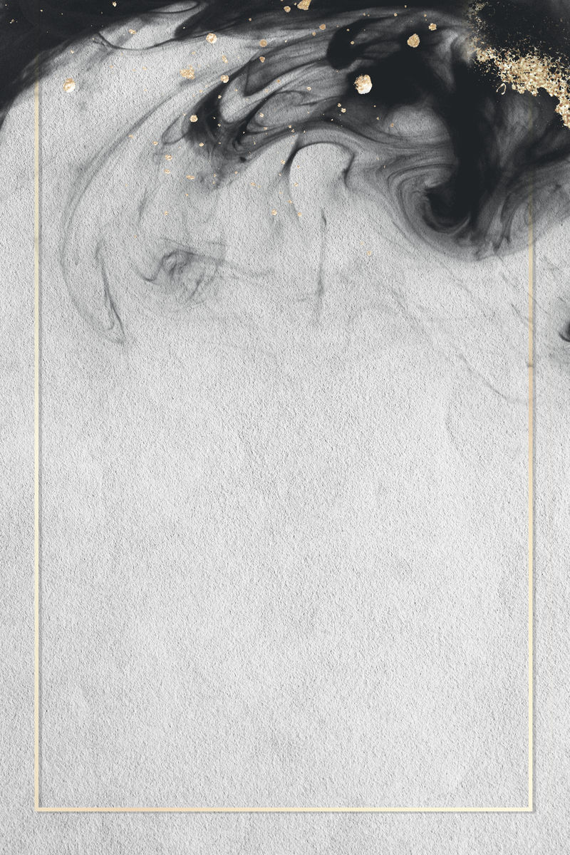 液体背景上的矩形金框插图