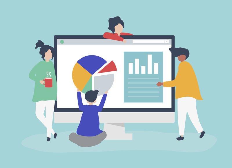 分析图表插图的人的特点