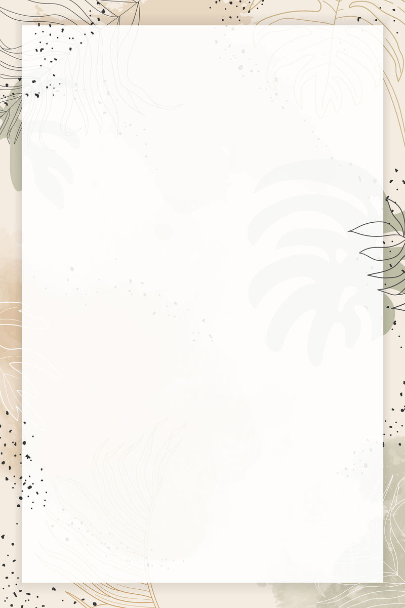 米色矩形水彩框架向量