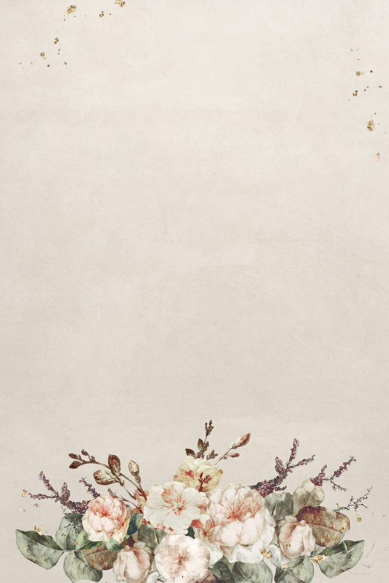 复古花框插图模板