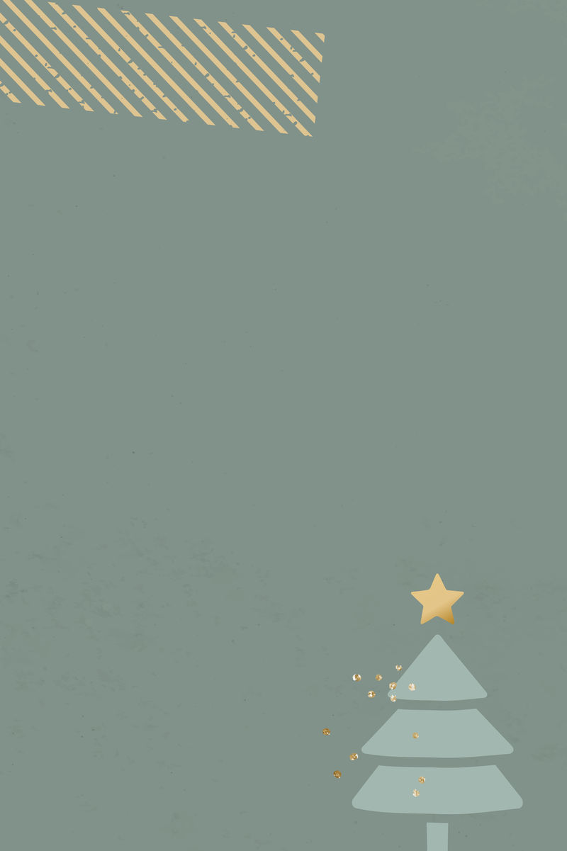 绿色背景向量上的圣诞图案