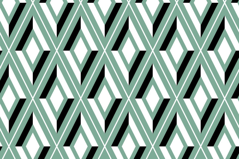 亮绿色无缝几何图案背景向量