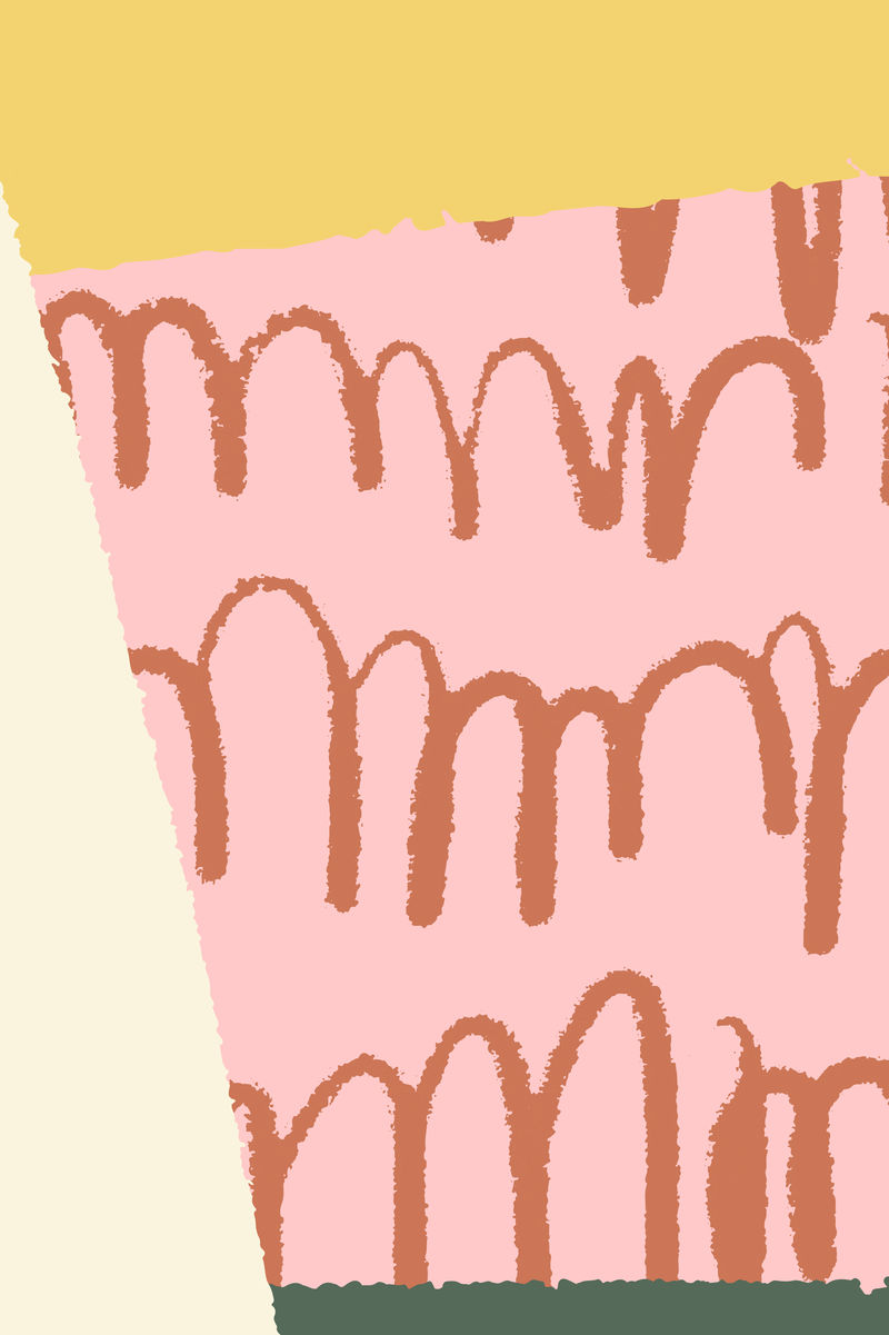 彩色手绘抽象图案海报矢量