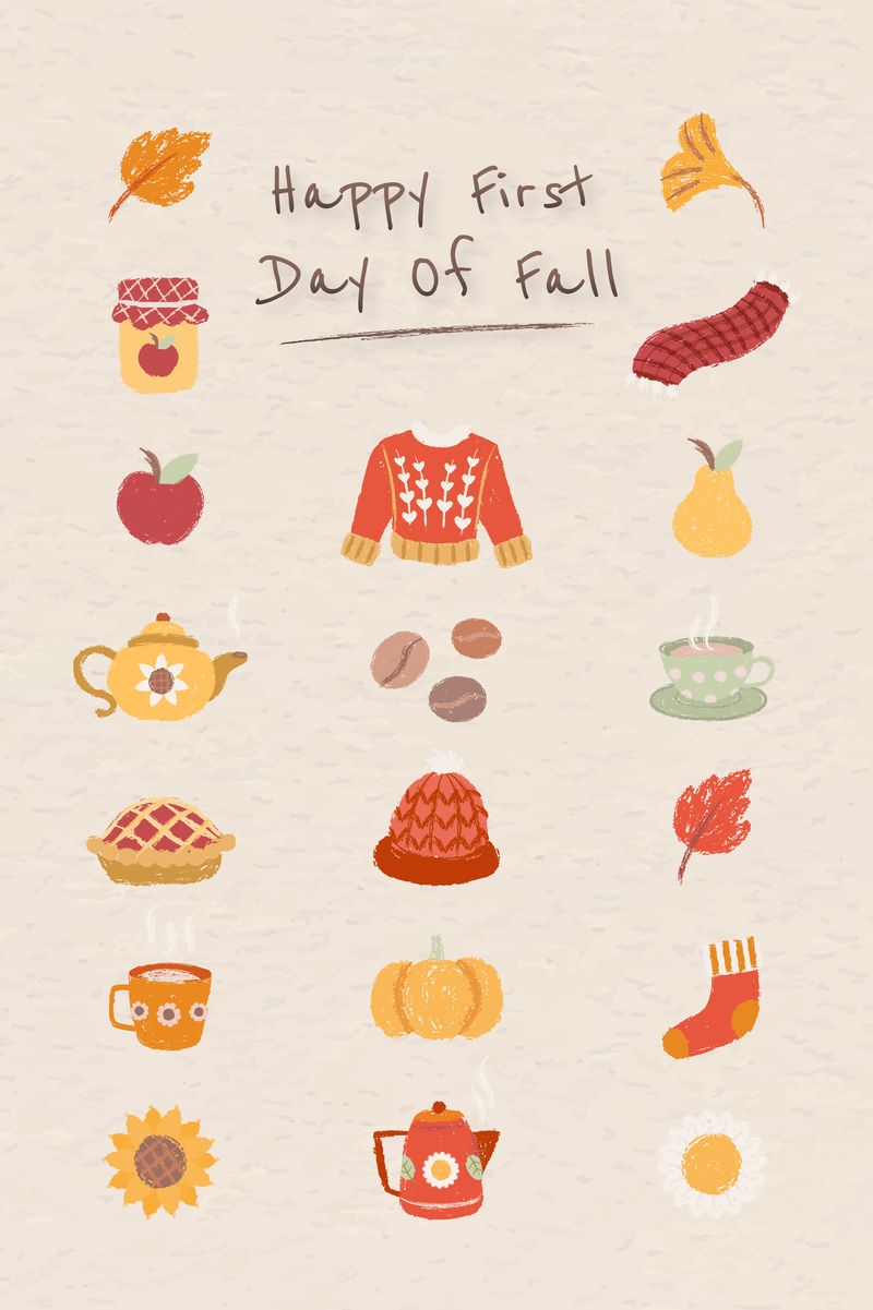 秋季设计元素向量集