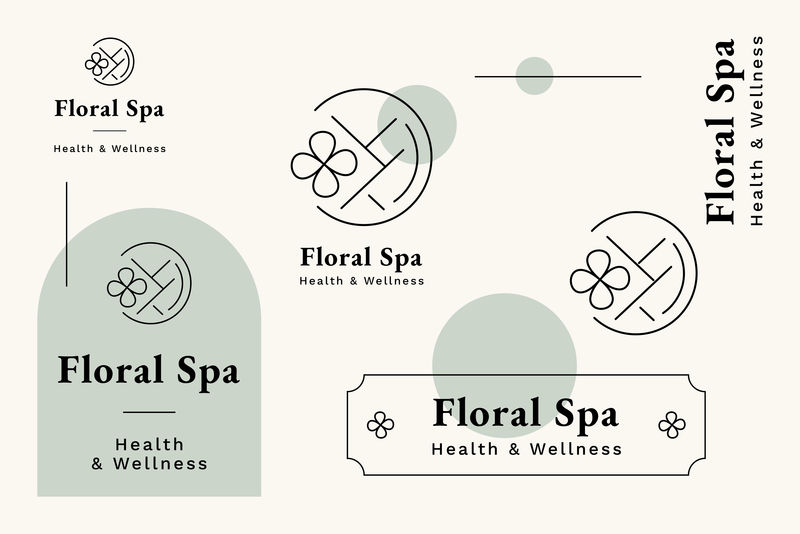 医疗中心标识模板向量集
