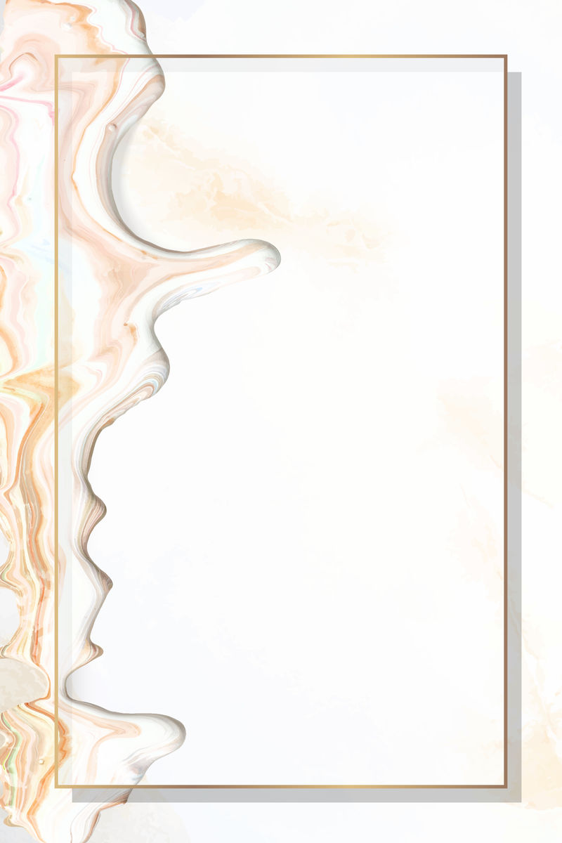 带画笔纹理背景向量的矩形金框