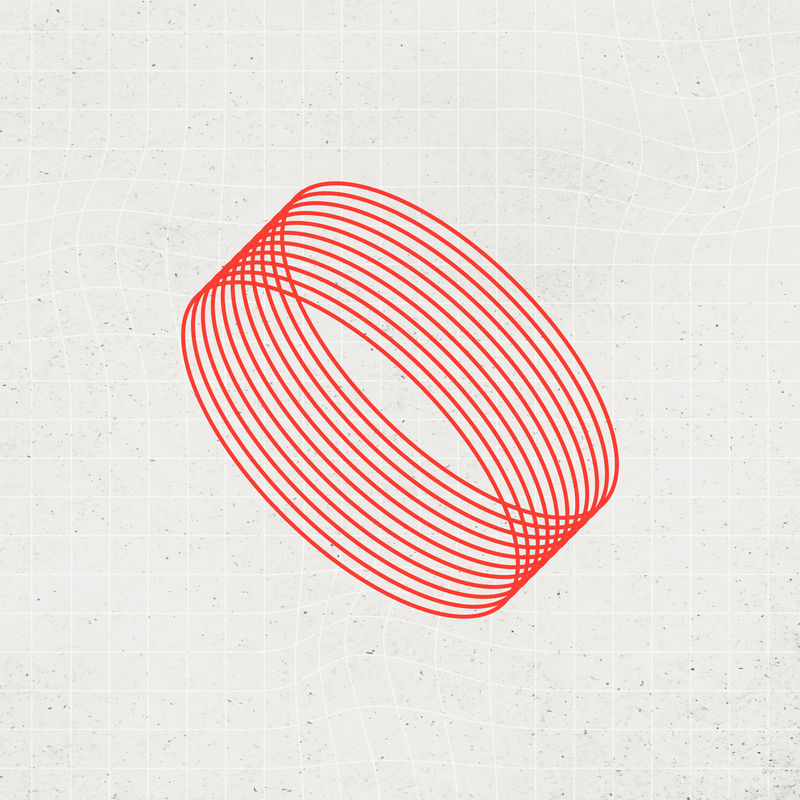 三维抽象红色圆形矢量