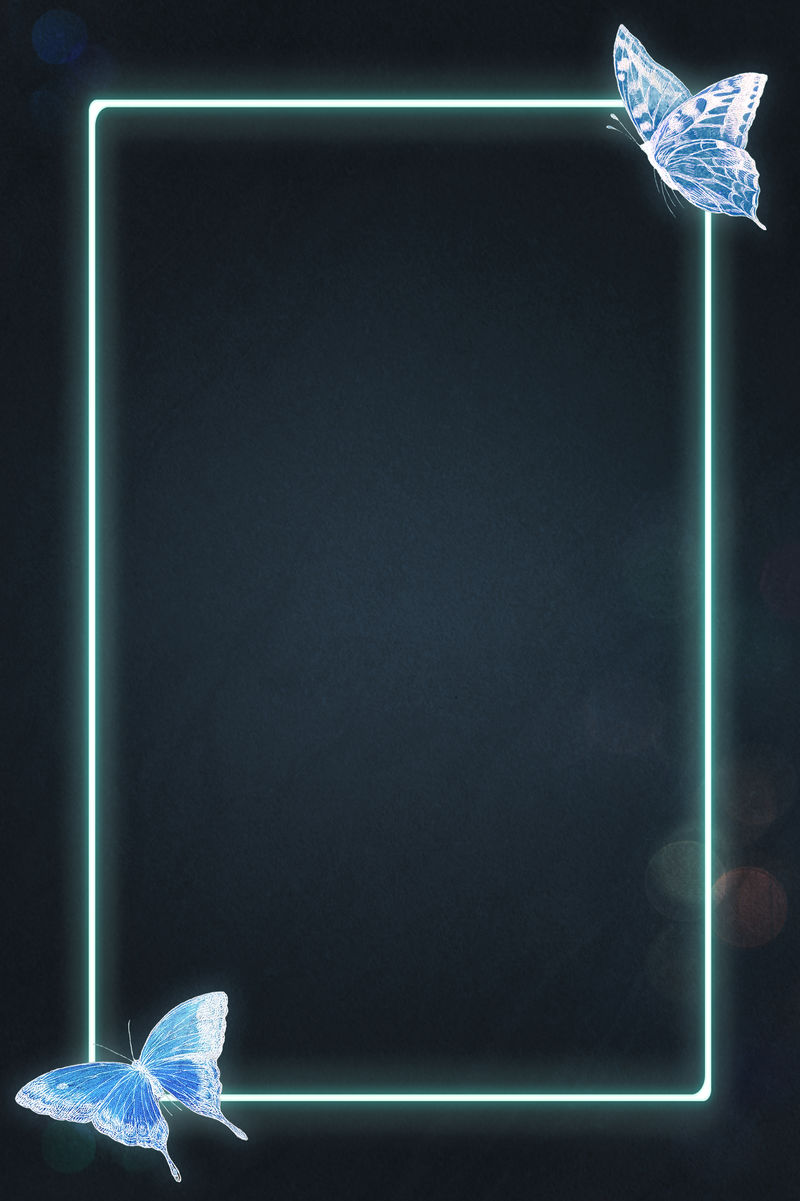 霓虹灯蝴蝶画框