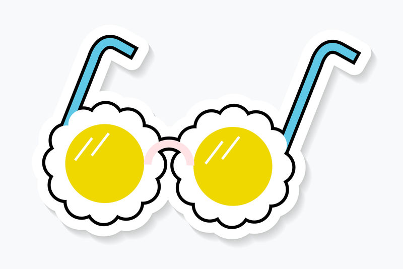 煎蛋太阳镜设计向量