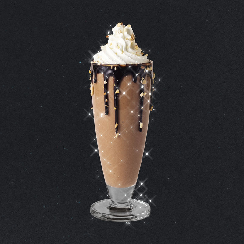 巧克力奶昔闪光贴纸设计元素